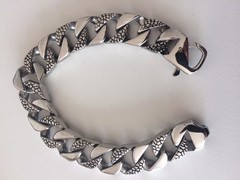 Pulsera CADENA CUADRADA CON TEXTURA