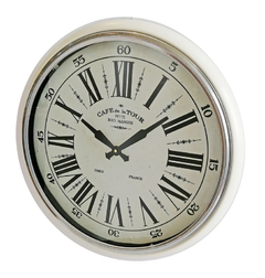 Reloj metal cafe 0.53 mt. borde redondo
