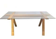 Mesa Comedor Madera/Vidrio 1.80 x 0.90 mts. - comprar online