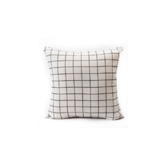 Funda de almohadón 43x43 cm cuadrillé