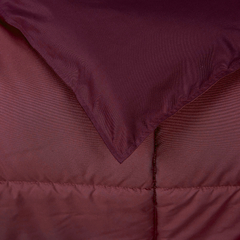 Acolchado Simil Plumon Reversible 1 Plaza Kavanagh Color Bordo