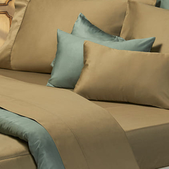 Sabana Danubio 400 Hilos King Size Algodon Egipcio Olive