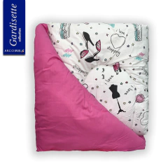 Acolchado 1 Plaza Percal 180 Hilos Algodon Diseño Fashionista