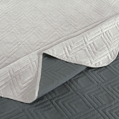 Cover Kavanagh 1 Plaza Bicolor Gris con Gris Claro C/Funda