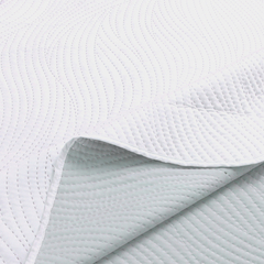 Cover Kavanagh 2 Plazas Bicolor Blanco con Gris C/Fundas