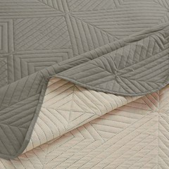 Cover Kavanagh 2 Plazas Bicolor Vison con Natural C/Fundas