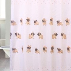 Cortina Baño Lino Diseño Bulldog Frances