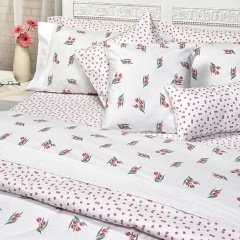 Sabana Suplesa 200 Hilos King Size Diseño Tulipanes