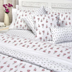 Sabana Suplesa 200 Hilos King Size Diseño Flores