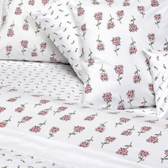 Sabana Suplesa 200 Hilos King Size Diseño Flores