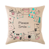 Funda de Almohadon 40x40 VH Fabrics Diseño Gatos Smile