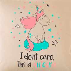 Funda de Almohadon 40x40 VH Fabrics Diseño Im a Unicorn