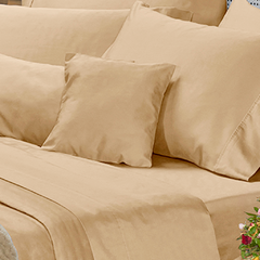 Sabana Danubio 400 Hilos King Size Algodon Egipcio Almond