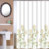 Cortina Baño Teflon Linea Estampada Diseño Antra Beige