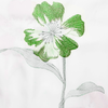 Cortina Baño Teflon Chenille Luxury Diseño Azalea Flower Verde