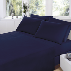 Sabana Prata Lisa Queen Size Color Marino