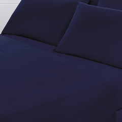 Sabana Prata Lisa Queen Size Color Marino