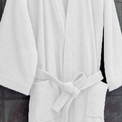 Bata de Baño Palette Crepe Talle Medium Blanco