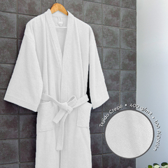 Bata de Baño Palette Crepe Talle Extra Large Blanco