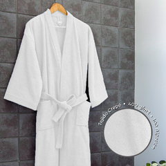 Bata de Baño Palette Crepe Talle Large Blanco