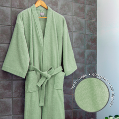 Bata de Baño Palette Crepe Talle Medium Pistacho