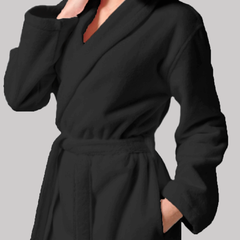 Bata de Baño Espalma Velour HP Negro Talle L/XL