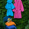 Bata de Baño Arco Iris Junior con Capucha Talle 6