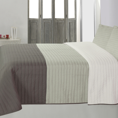 Cover Quilt Kavanagh 2 Plazas Tricolor Beiges
