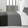 Cover Quilt Kavanagh 1 Plaza Tricolor Blanco/Gris/Negro