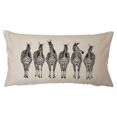 Funda de Almohadon 30x60 VH Fabrics Diseño Cebras
