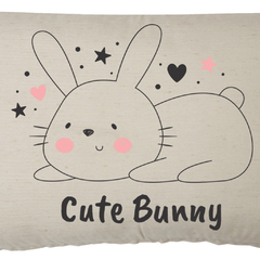 Funda de Almohadon 30x60 VH Fabrics Diseño Conejo