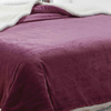Acolchado Corderito Liso 2 Plazas Kavanagh Color Bordo