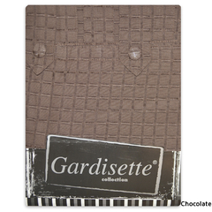 Cortina Ambiente Cuadros Gardisette Color Chocolate