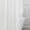 Cortina Baño Rombos Plisados Blanca Lisa Gardisette