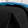 Cover Quilt Kavanagh 1 Plaza Bicolor Negro con Azul