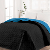 Cover Quilt Kavanagh 1 Plaza Bicolor Negro con Azul