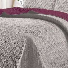 Cover Kavanagh 1 Plaza Bicolor Gris con Bordo C/Funda