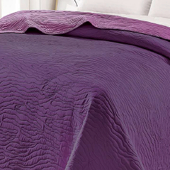 Cover Quilt Kavanagh 1 Plaza Bicolor Morado con Orquidea