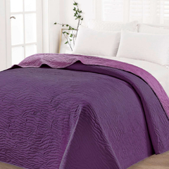 Cover Quilt Kavanagh 1 Plaza Bicolor Morado con Orquidea