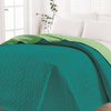 Cover Quilt Kavanagh 1 Plaza Bicolor Verde con Verde Manzana