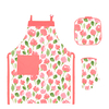 Delantal Manopla y Agarradera Gabardina Diseño Rosas
