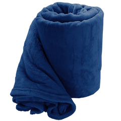Frazada Flannel Lisa Danubio Queen Size Color Marino