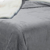 Acolchado Corderito Liso 2 Plazas Kavanagh Color Gris