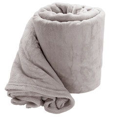 Frazada Flannel Lisa Danubio Twin Size Color Gris