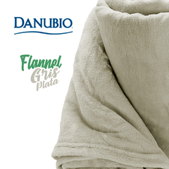Frazada Flannel Lisa Danubio King Size Color Gris Plata
