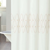 Cortina Baño Teflon Chenille Luxury Diseño Jacquard Rhombus Beige