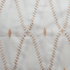Cortina Baño Teflon Chenille Luxury Diseño Jacquard Rhombus Beige