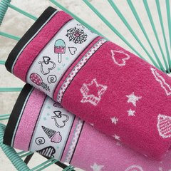 Toalla y Toallon Arco Iris 450 Jacquard Diseño Lucia