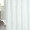 Cortina Baño Teflon Chenille Luxury Diseño Lulla Blanco Blanco