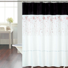 Cortina Baño Teflon Chenille Luxury Diseño Lulla Negro Rojo